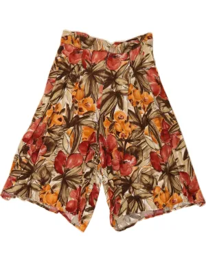 VINTAGE Womens High Waist Bermuda Shorts W26 Small Multicoloured Floral Perfect Fit Day-To-Night Wear