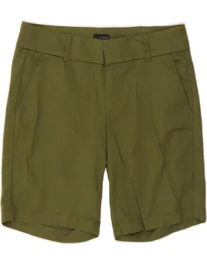 Athleisure Trend J. CREW Womens Chino Shorts US 4 Small W31  Green Cotton
