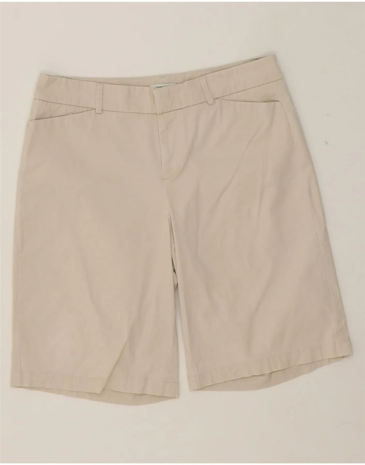 Geometric Pattern DOCKERS Womens Casual Shorts US 10 Large W32  Beige Cotton