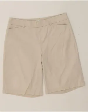 Geometric Pattern DOCKERS Womens Casual Shorts US 10 Large W32  Beige Cotton