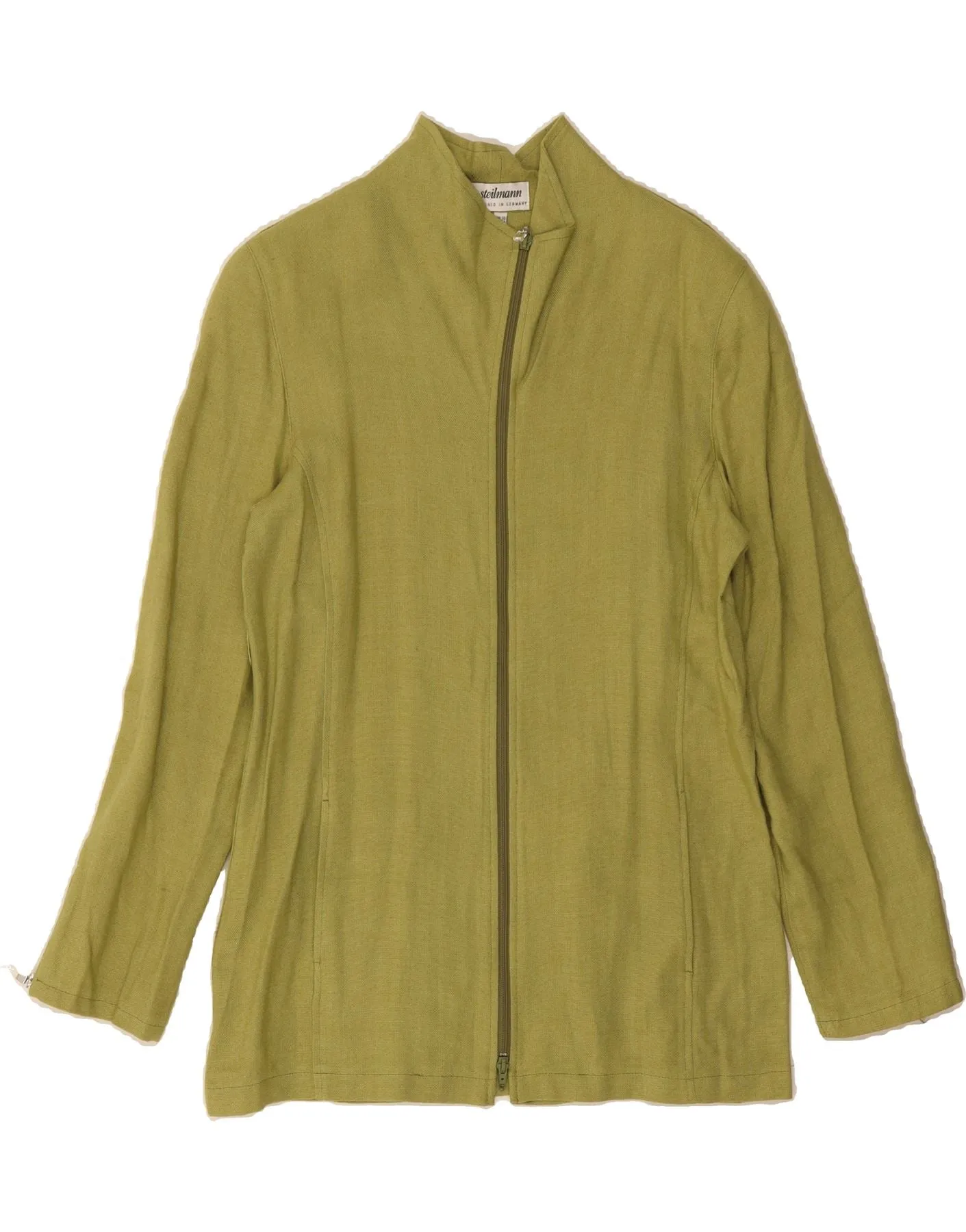 STEILMANN  Womens Shirt Blouse UK 12 Medium Green Viscose Holiday Gift