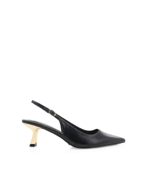 ANAYA - BLACK SHINE-GOLD Metallic Stilettos