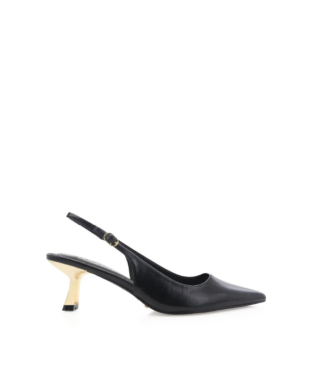 ANAYA - BLACK SHINE-GOLD Metallic Stilettos