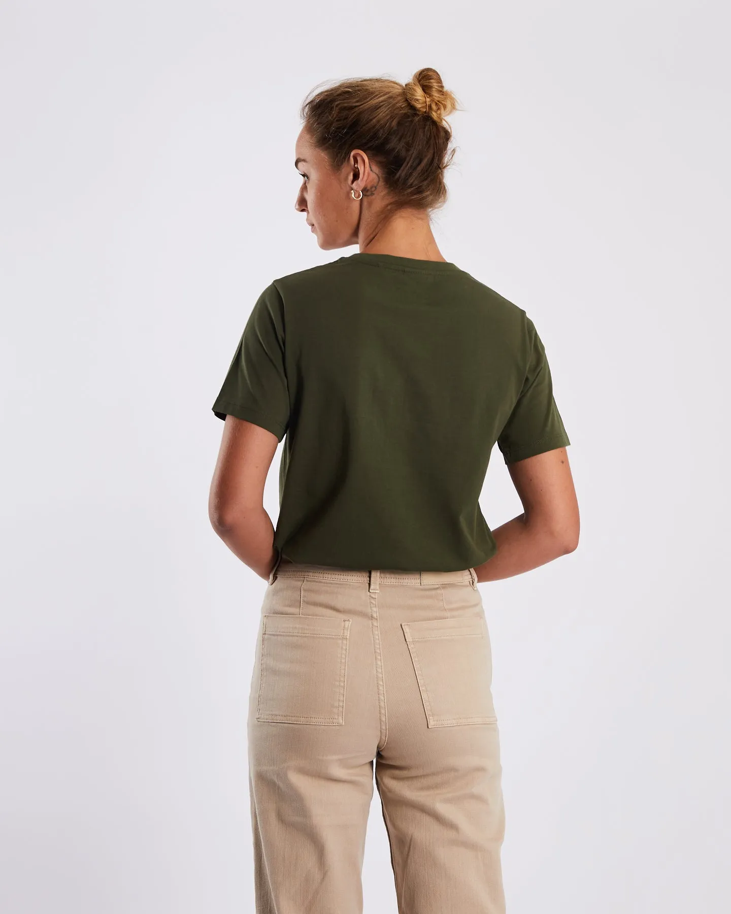 Leandra T-Shirt Bayou Green StretchReinforcedArmholes Organic Cotton Blend