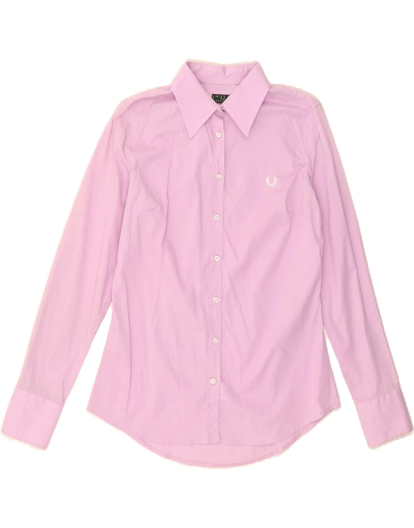 Weekend Outfit FRED PERRY Womens Shirt UK 14 Large Purple Cotton