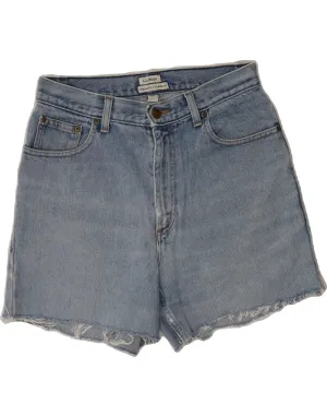 L.L.BEAN Womens Original Fit Denim Shorts US 8 Medium W30 Blue Flex Fit Collar