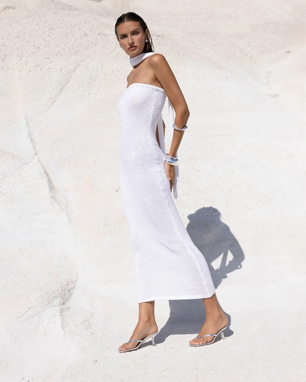 Retro Stilettos XAMI - SILVER METALLIC