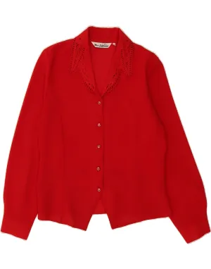 Exclusive Collection VINTAGE Womens Shirt Blouse UK 14 Large Red