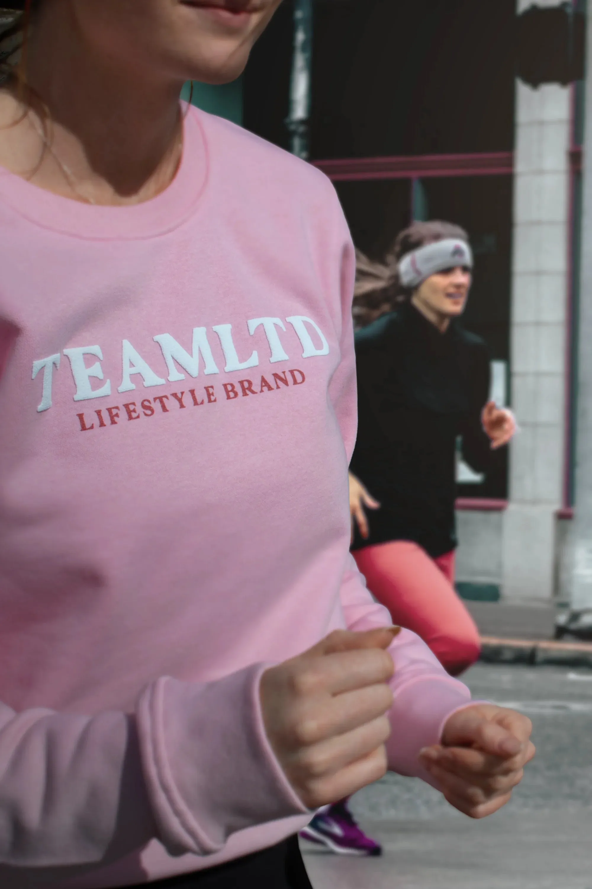 Running Gear Breast Cancer Support Crewneck