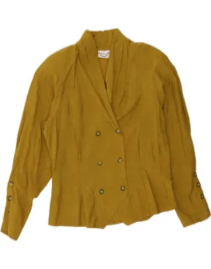 Versatile Styling ETIENNE Womens Shirt Blouse EU 38 Medium Yellow Spotted Viscose