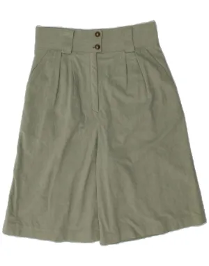 Festival Fashion VINTAGE Womens High Waist Pegged Bermuda Shorts IT 44 Medium W28  Green