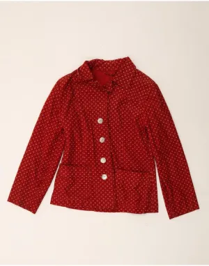 Trend-Driven VINTAGE Womens Shirt Blouse UK 12 Medium Red Geometric