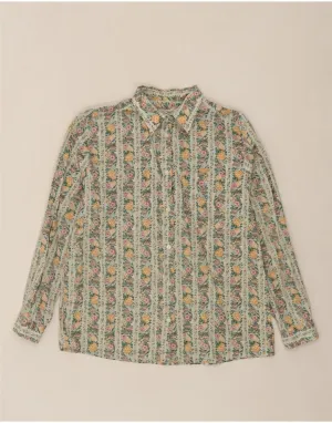 Timeless Piece VINTAGE Womens Shirt EU 42 XL Green Floral