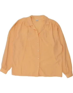 VINTAGE Womens Shirt Blouse UK 20 2XL Pink Smooth Finish Winter Comfort