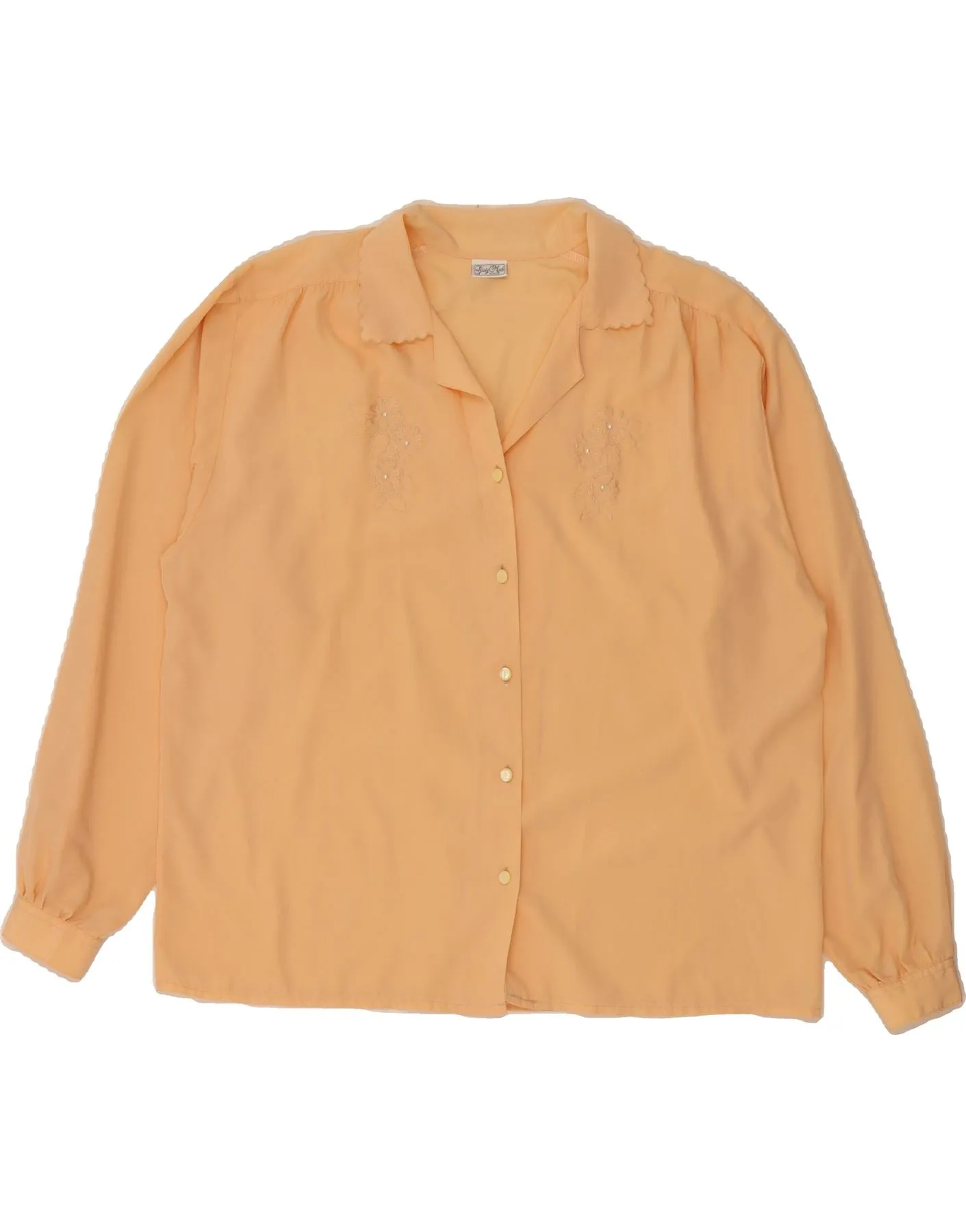 VINTAGE Womens Shirt Blouse UK 20 2XL Pink Smooth Finish Winter Comfort