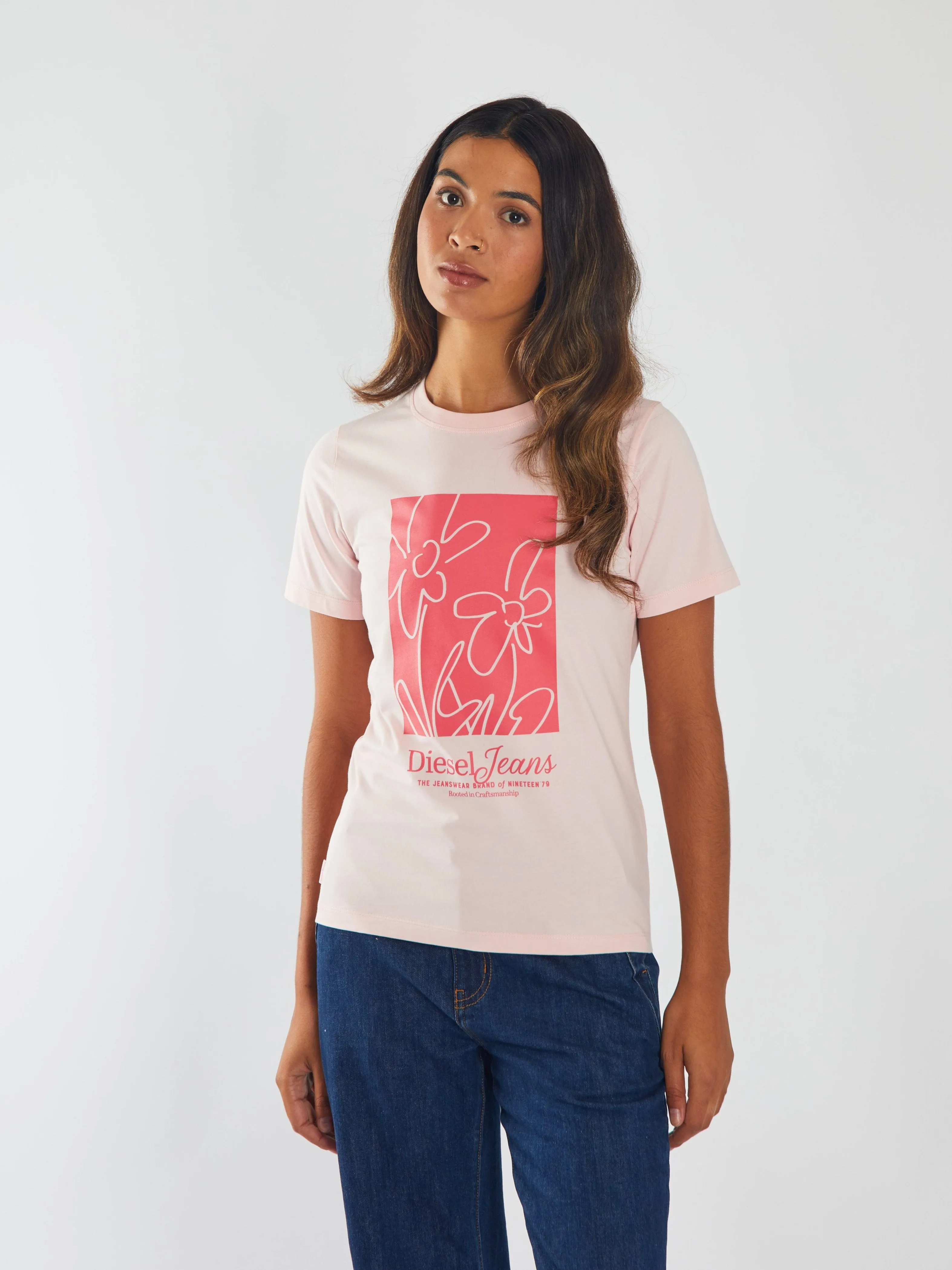 Multi Panel Structure Mila Tee Strawberry Cream