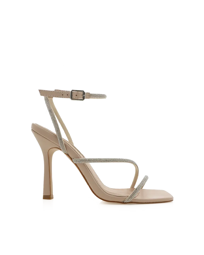 Graceful Vibe Glittery Pumps BRYAR - NUDE-DIAMANTE