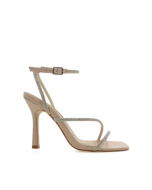 Graceful Vibe Glittery Pumps BRYAR - NUDE-DIAMANTE