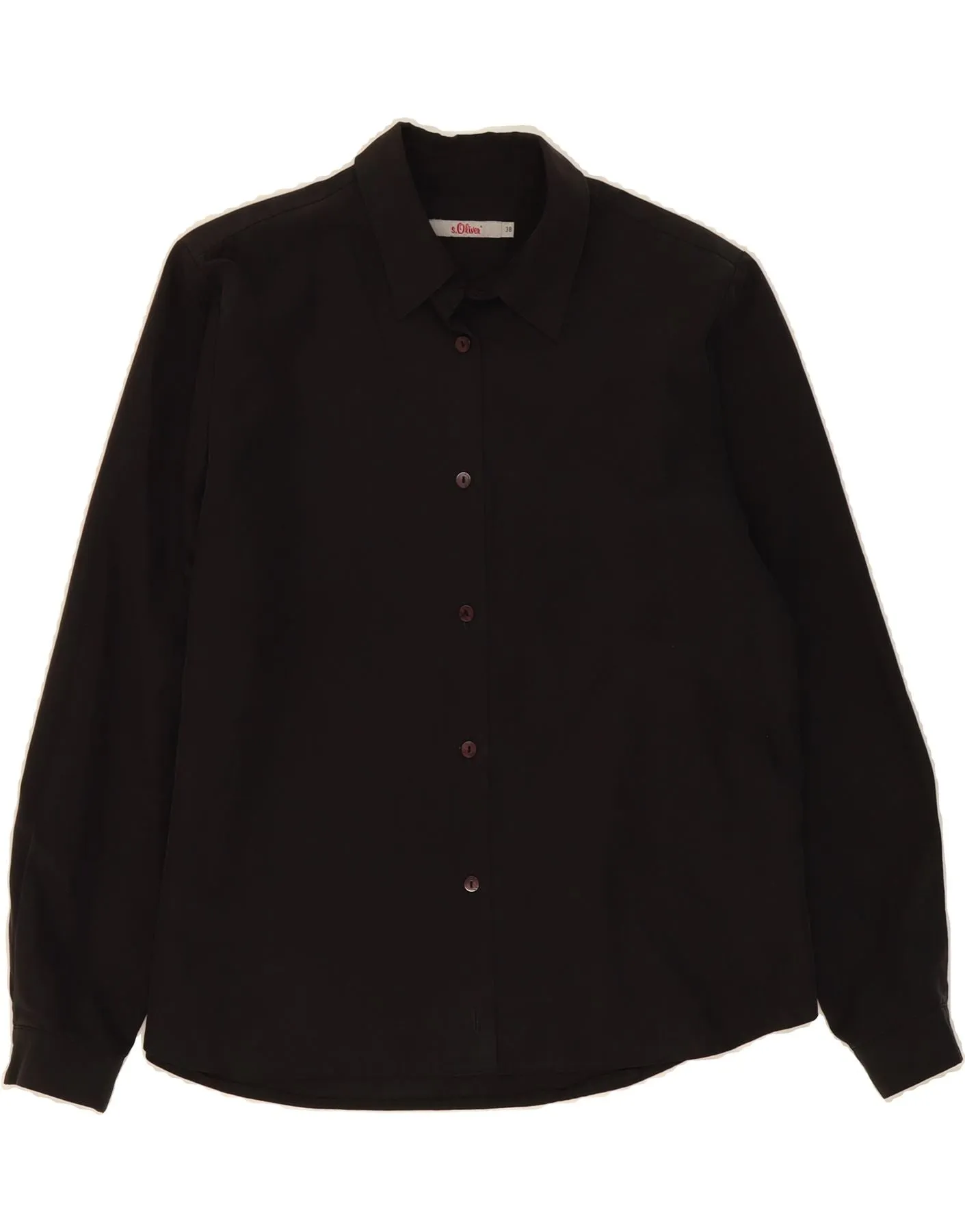 S.OLIVER Womens Shirt EU 38 Medium Black Modal Layered Design Non Irritating Tags