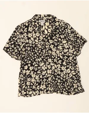 Lightweight Feel STYLE&CO COLLECTION Womens Shirt Blouse UK 16 Large Black Floral