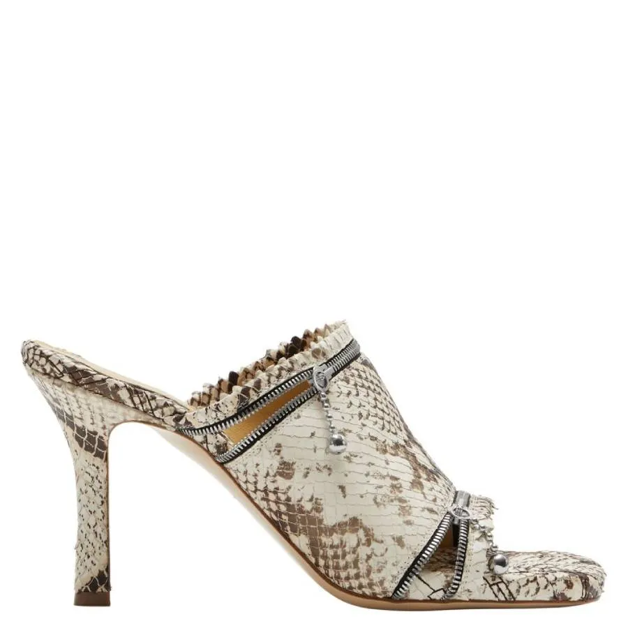 Glamorous Heels Dressy Heels Burberry 85mm Snakeskin Leather Sandals