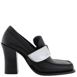 Burberry London Shield Plaque Heel Pumps Lightweight Feel