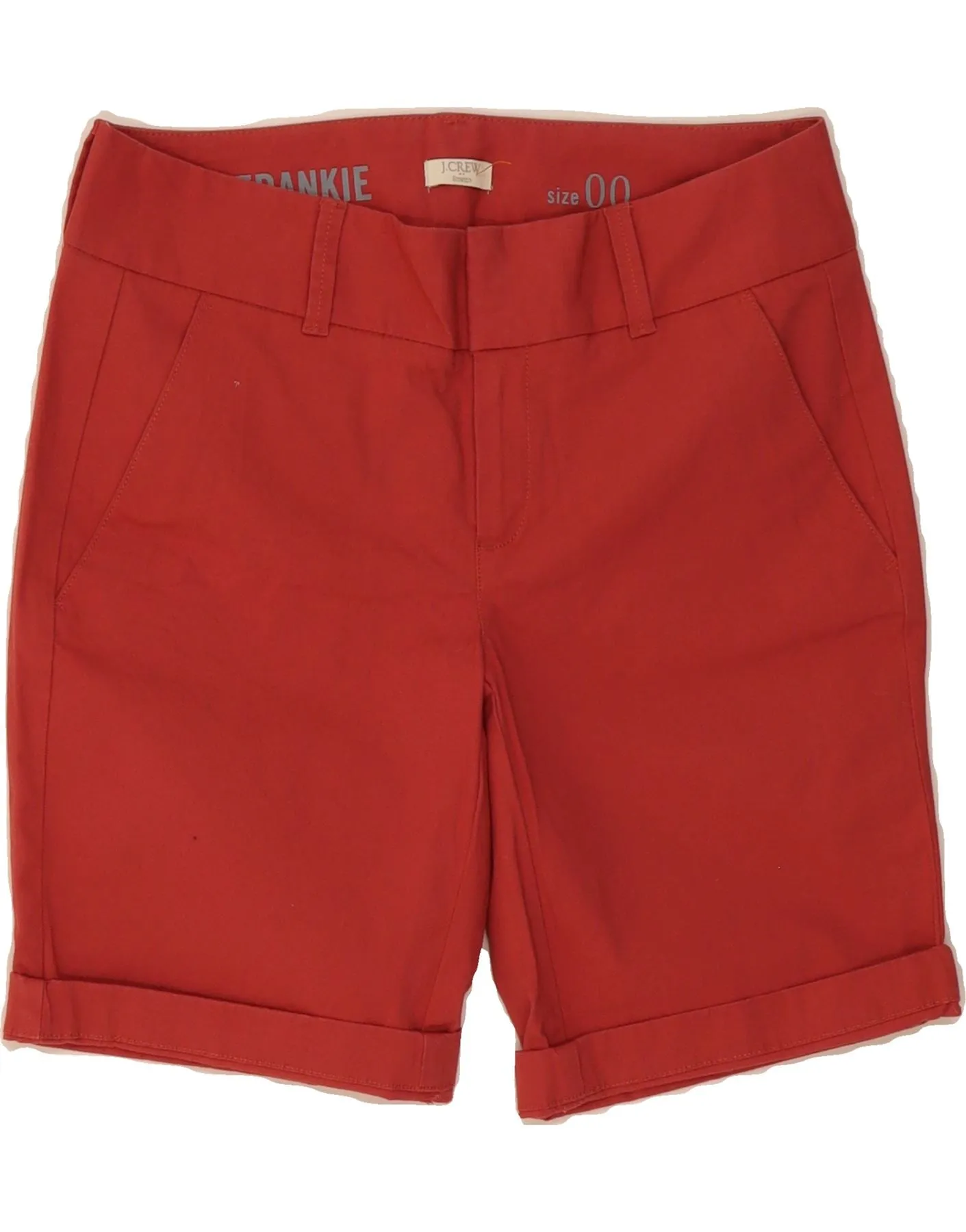 J. CREW Womens Frankie Low Waist Chino Shorts US 00 2XS W30 Red Cotton Lounge Wear
