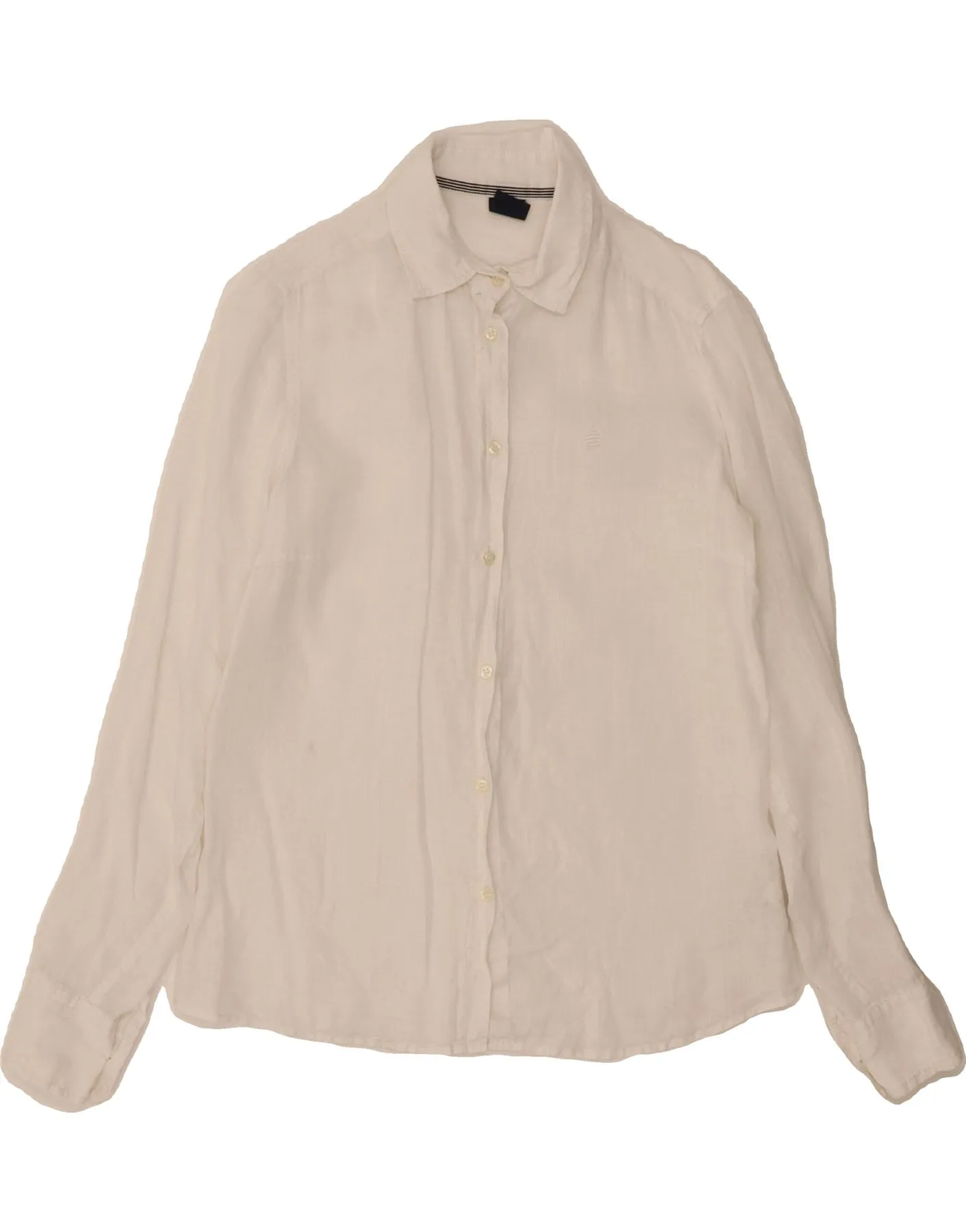 Multipurpose Utility MARINA YACHTING Womens Shirt UK 14 Medium White Linen