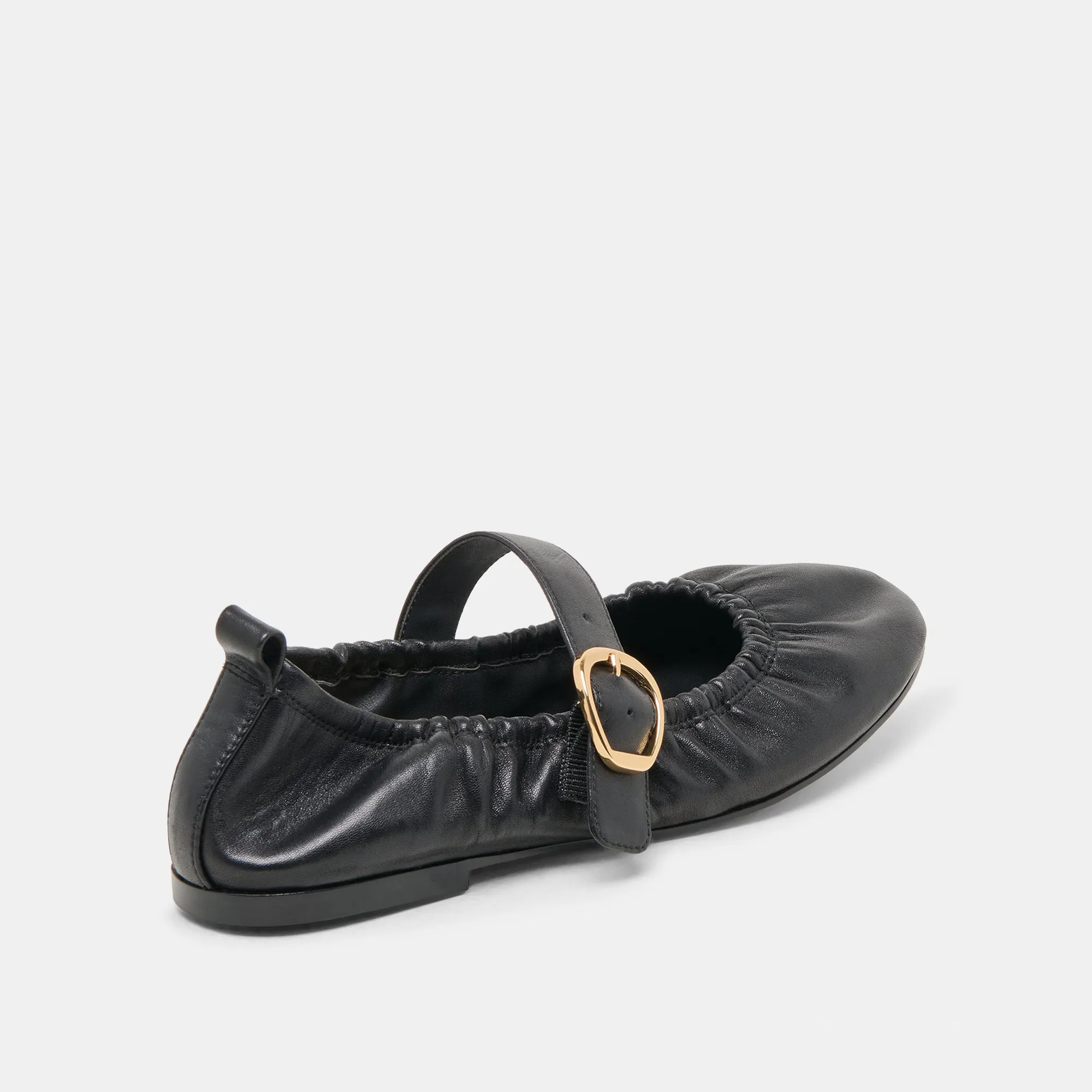straps CAELY BALLET FLATS BLACK LEATHER