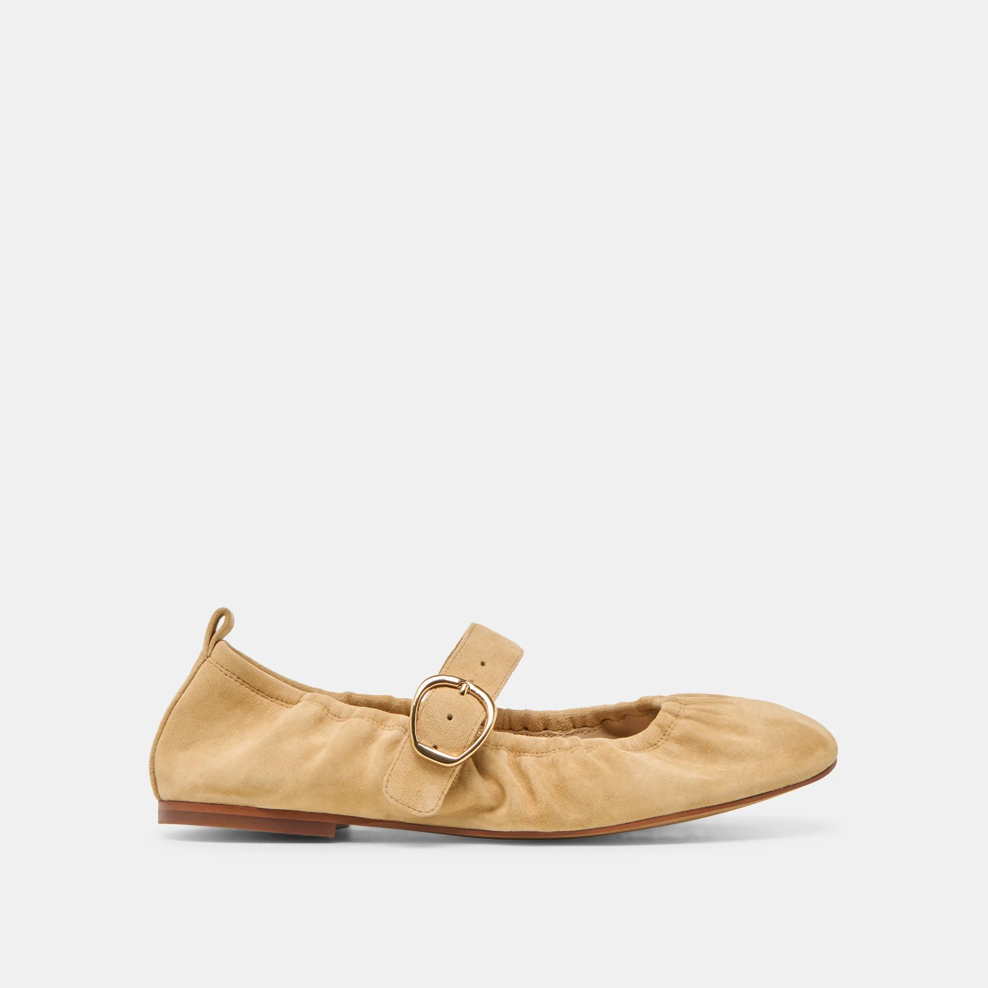 Runway Mood Shell Tone CAELY BALLET FLATS HONEY SUEDE