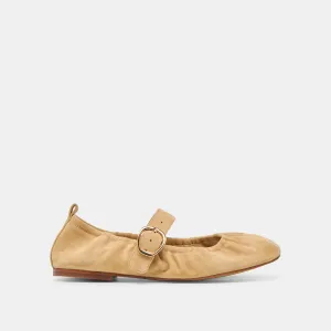 Runway Mood Shell Tone CAELY BALLET FLATS HONEY SUEDE
