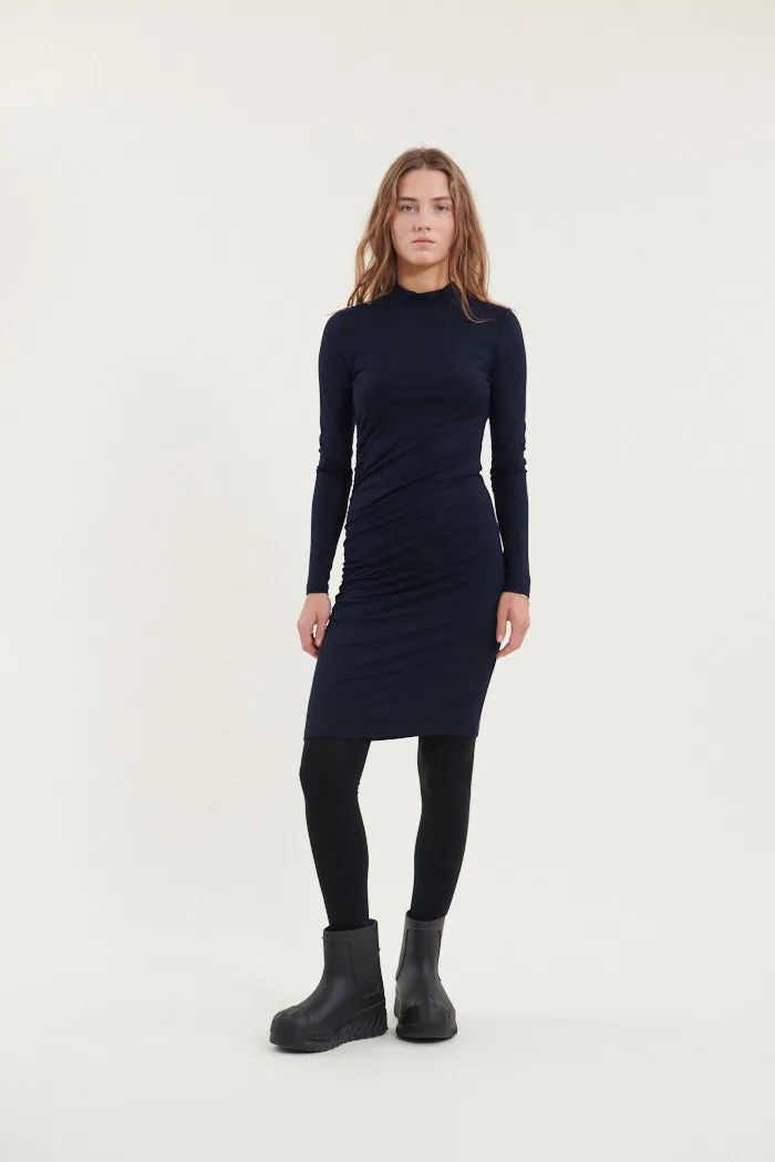 Cala Dress - Black Shiny-Lining