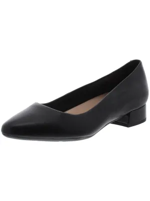 Clean Lines Caldise Womens Leather Low Heel Block Heels