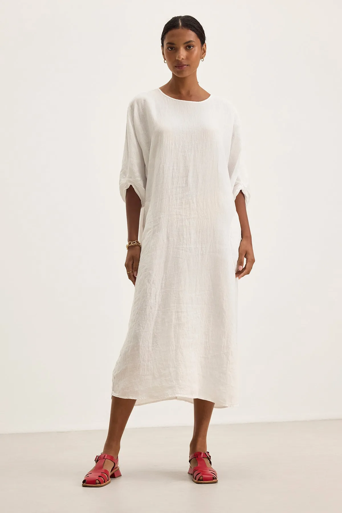 CARMEN LINEN DRESS Effortless Layer Wear Smooth Blend