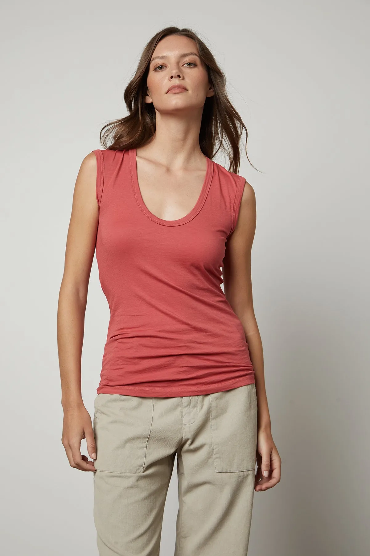 Non Toxic Materials ESTINA GAUZY WHISPER FITTED TANK TOP