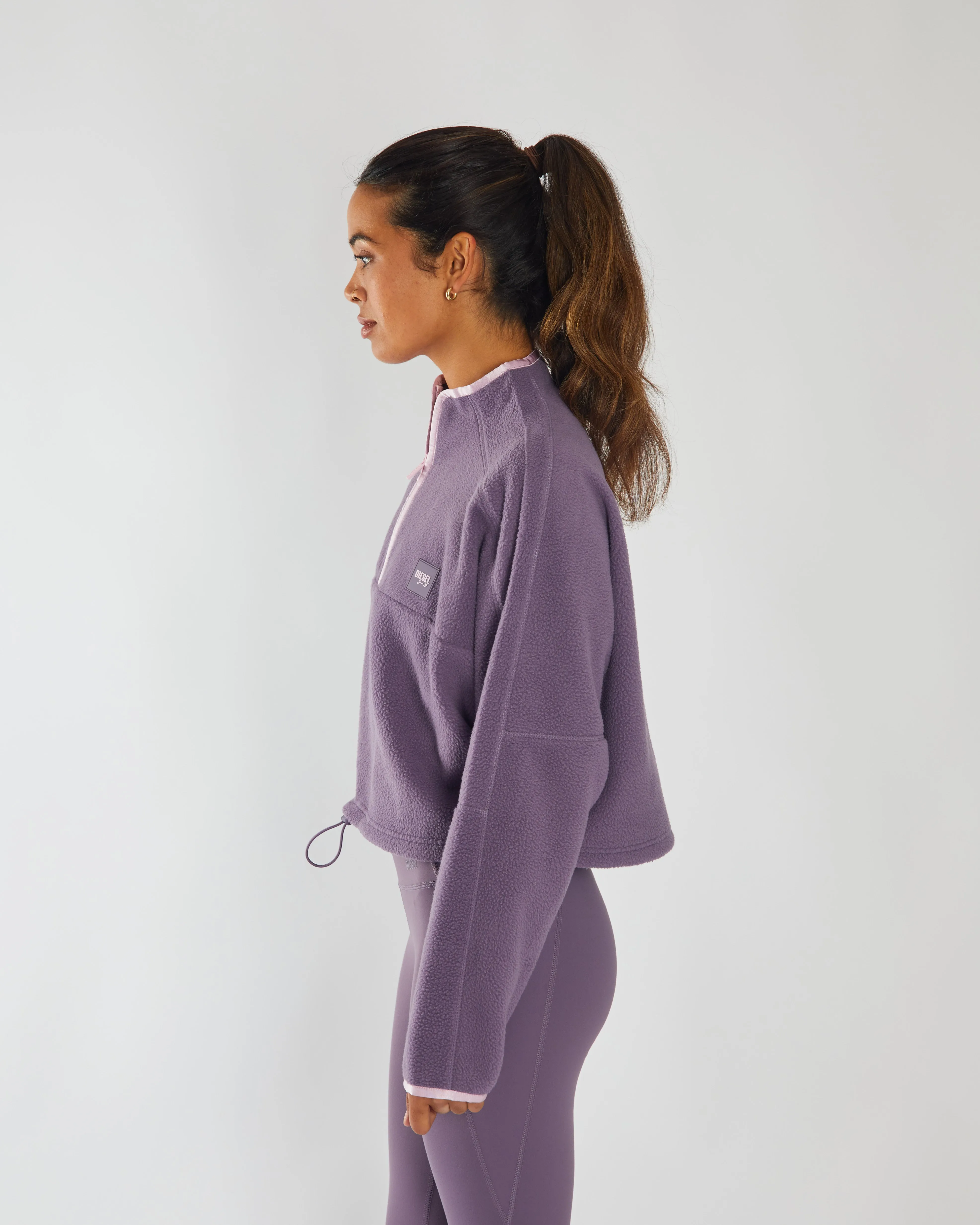 Sporty Fit Daily Staple Stella Fleece Half Zip Lavender Dust