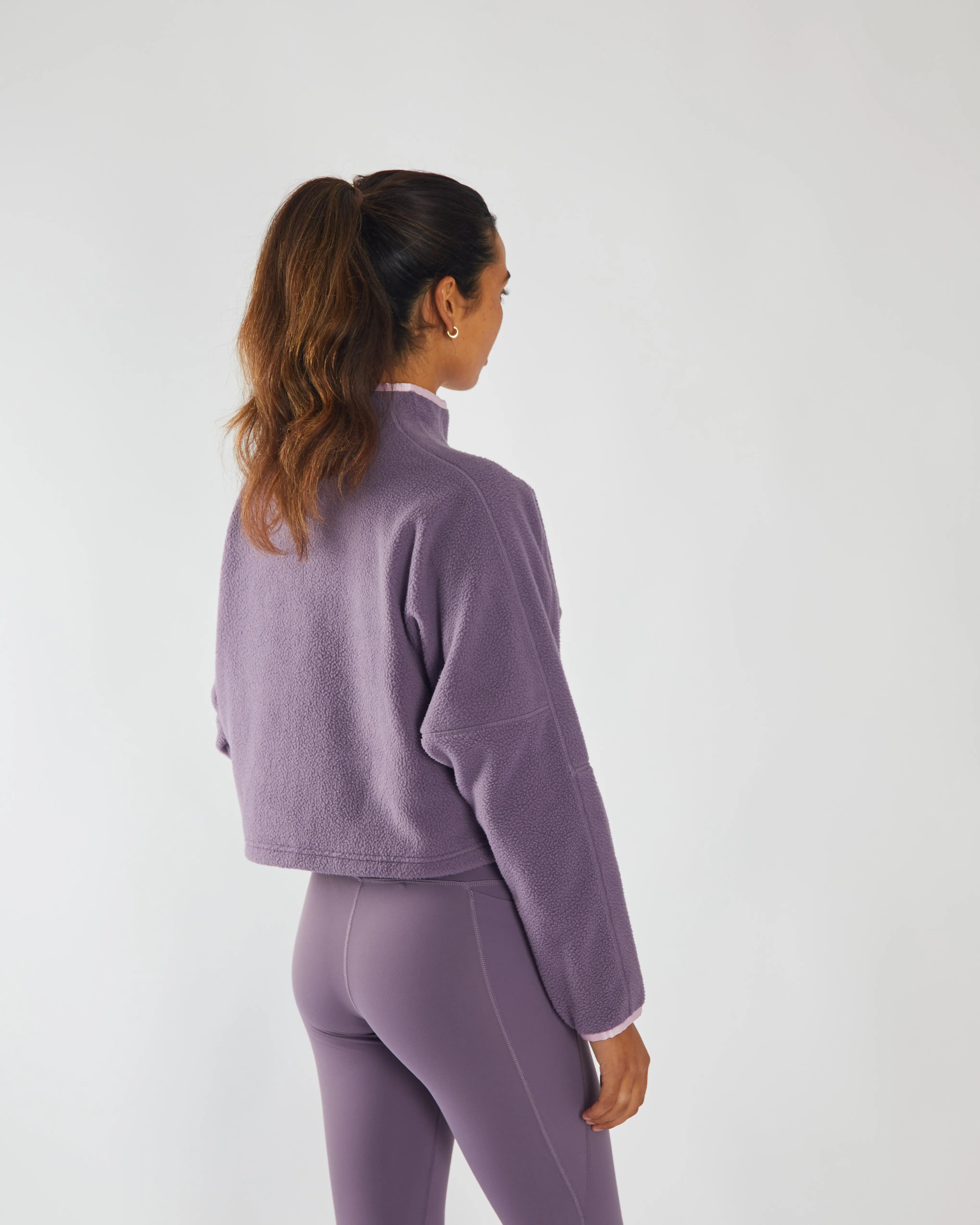 Brand Identity Stella Fleece Half Zip Lavender Dust