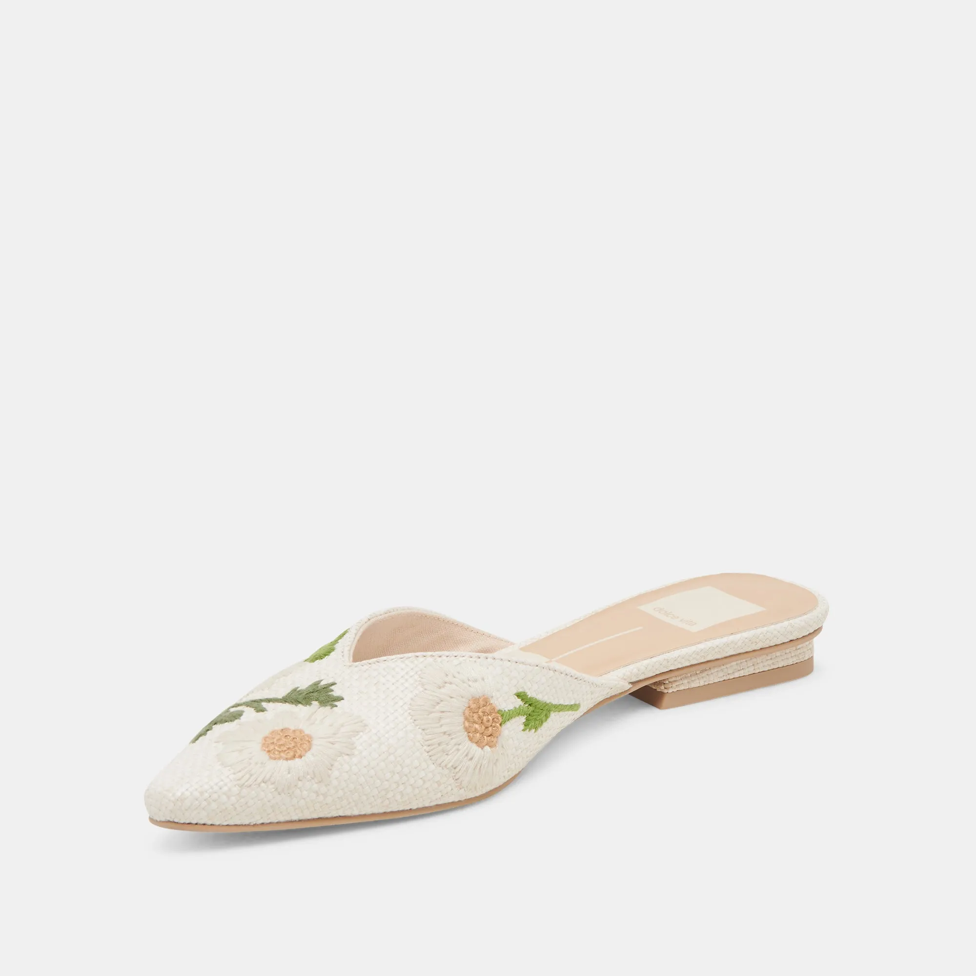 ELM FLATS WHITE FLORAL RAFFIA Lightweight Step Shank