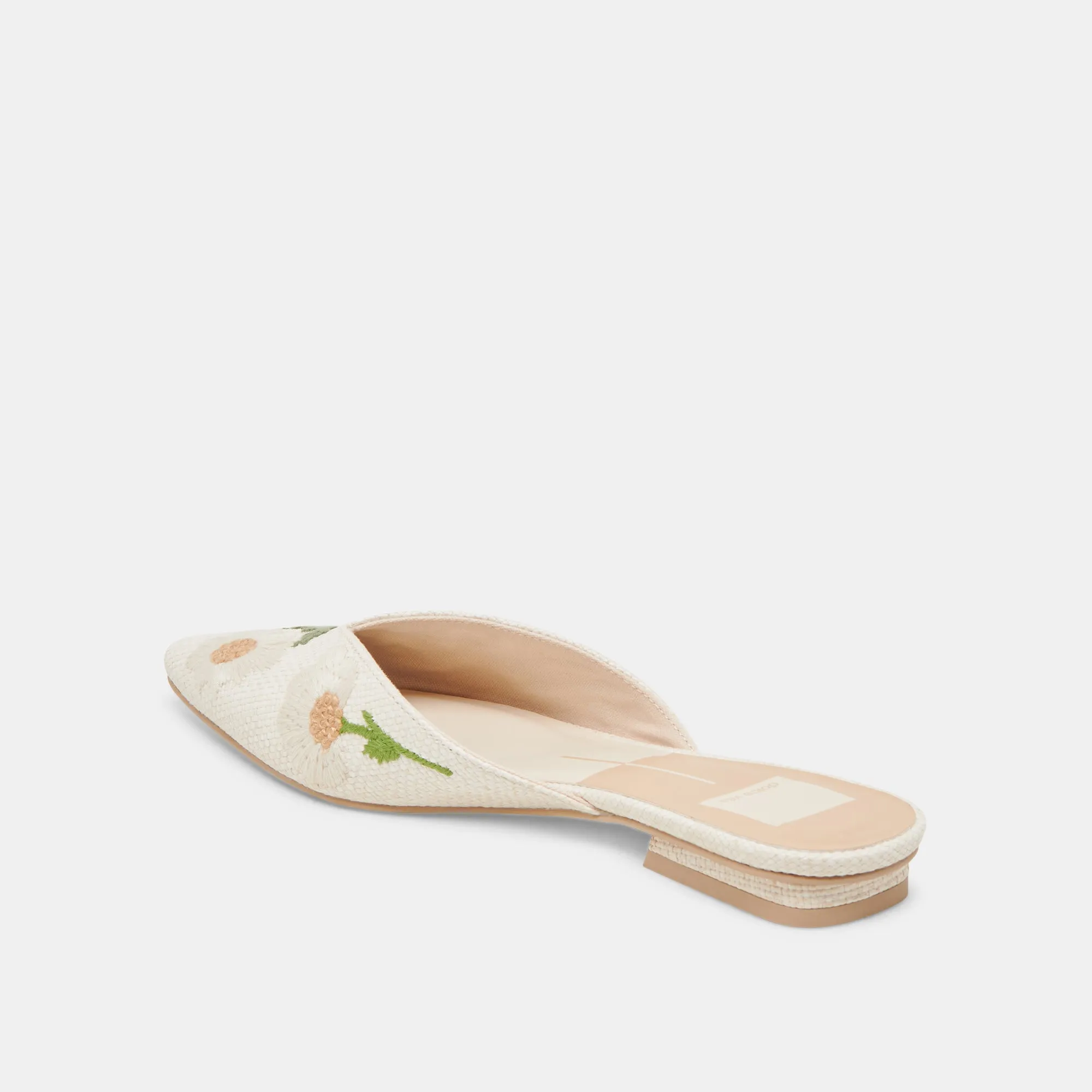 Holiday Ready Good Grip ELM FLATS WHITE FLORAL RAFFIA