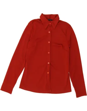 SISLEY Womens Shirt UK 10 Small Red Everyday Outfit