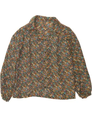 Relaxed Comfort Bold Pattern VINTAGE Womens Shirt Blouse UK 14 Large Multicoloured Floral