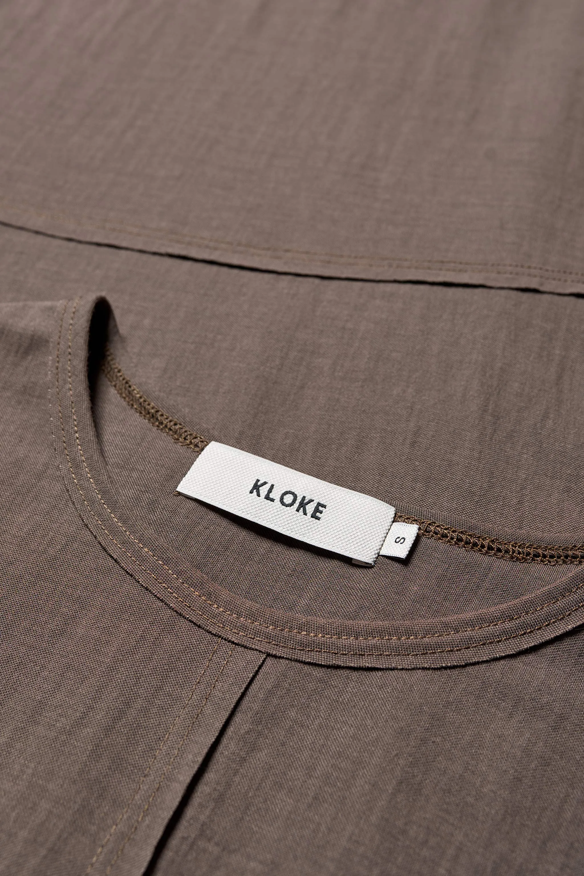 Recess Dress Taupe Dreamy Drape