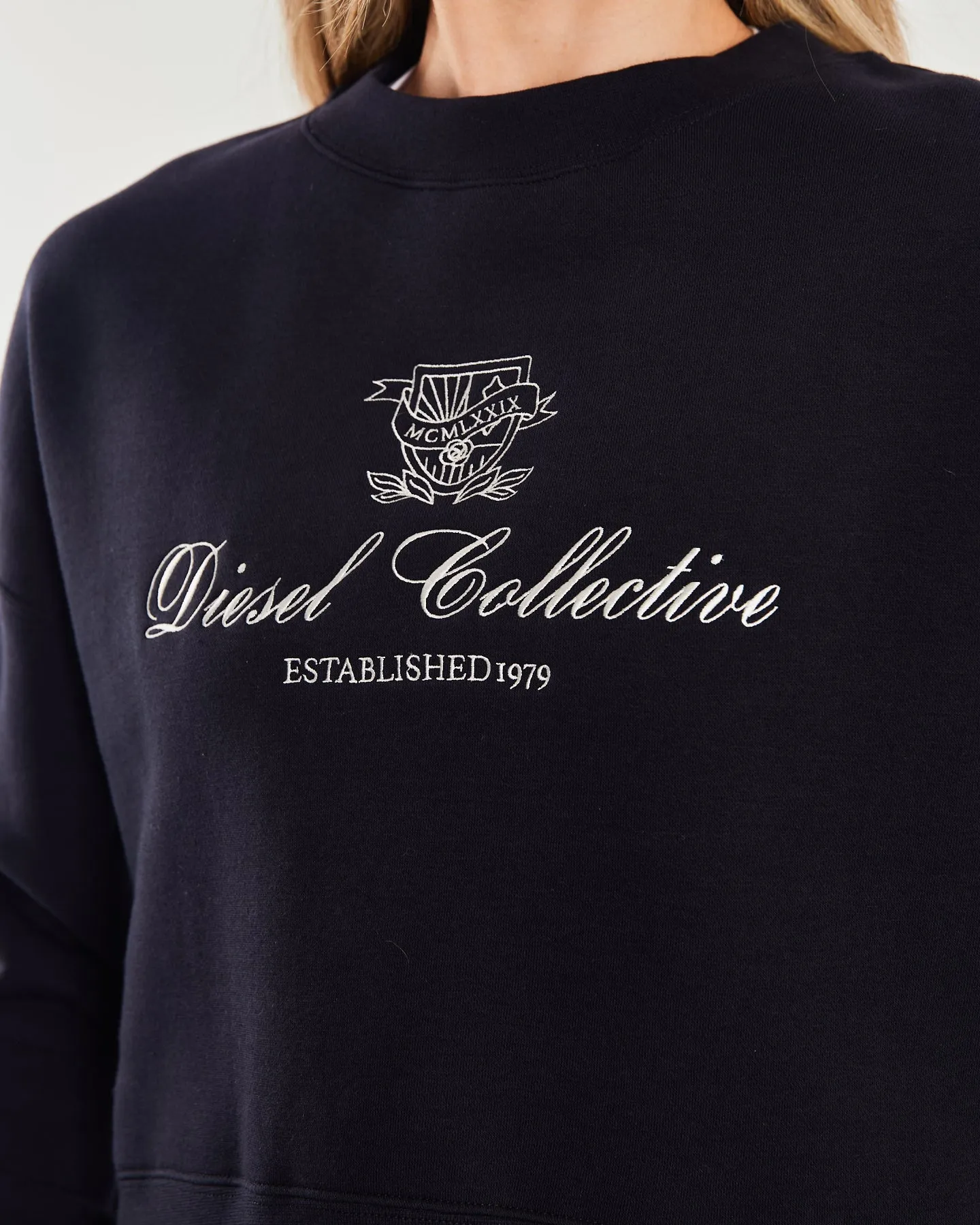 Celeste Sweatshirt Navy Planet Satin Lining