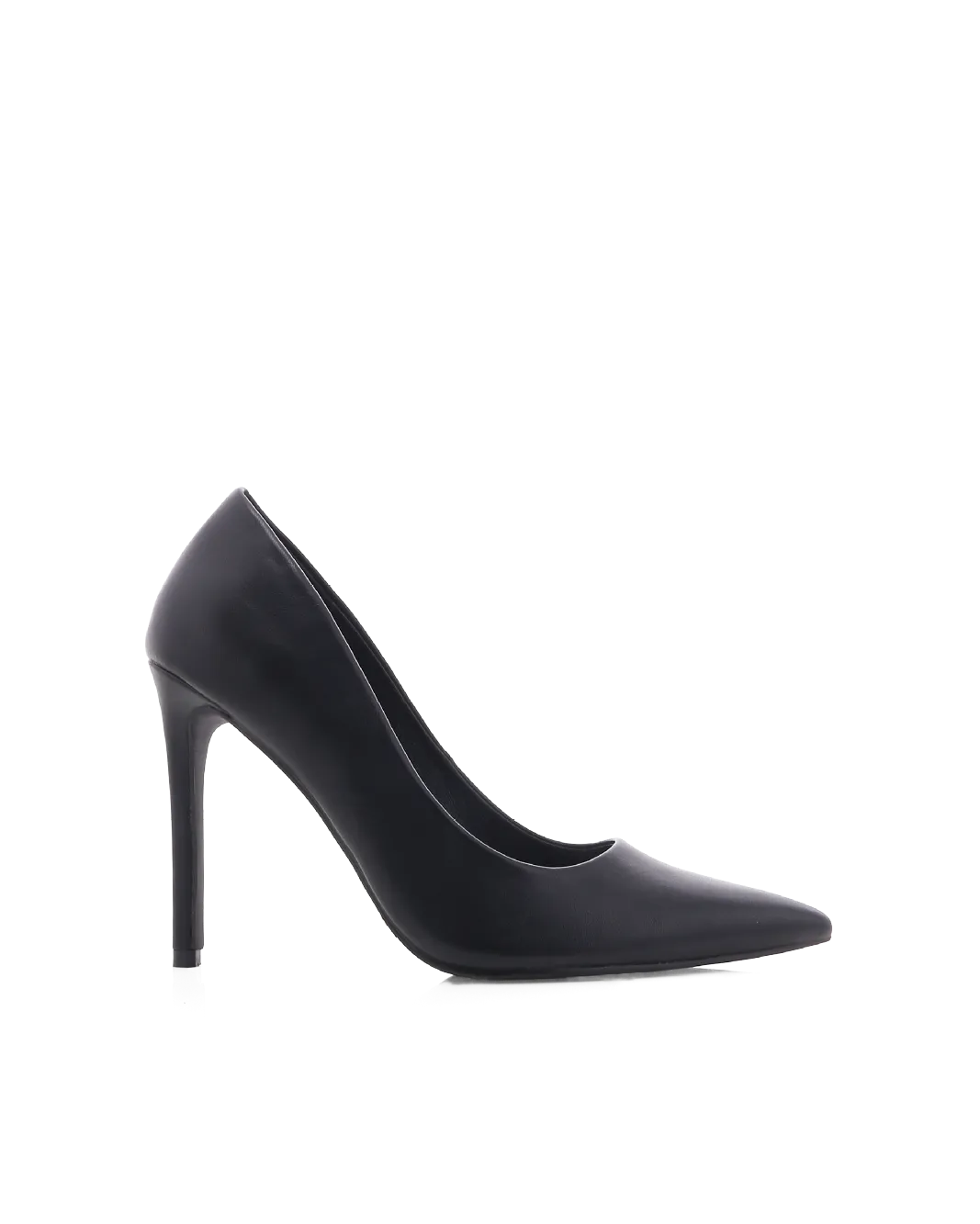 EMERIC - BLACK Luxe Evening Heels Black Leather Stilettos
