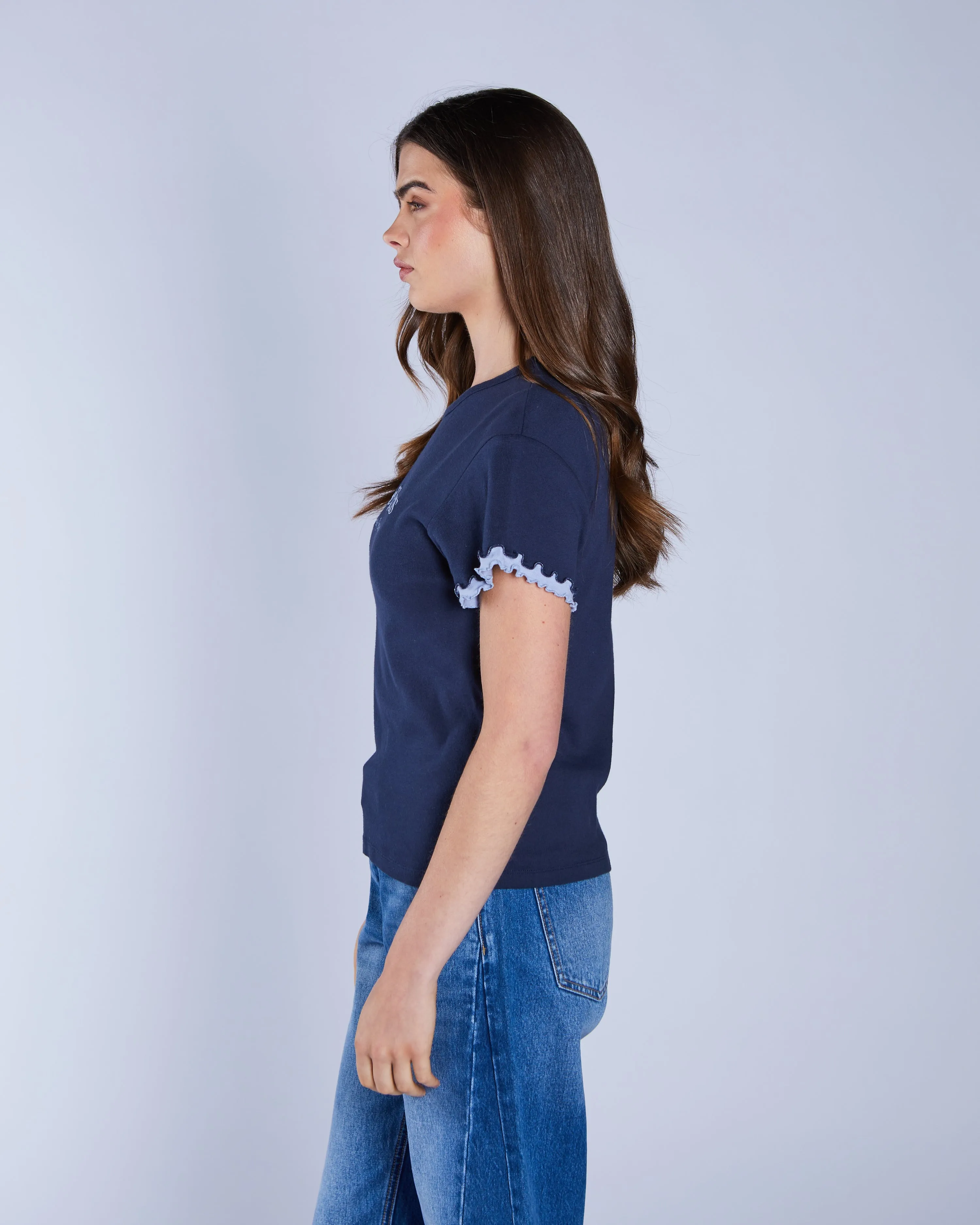 Bay Tee Navy Lake Vintage Wash Effect