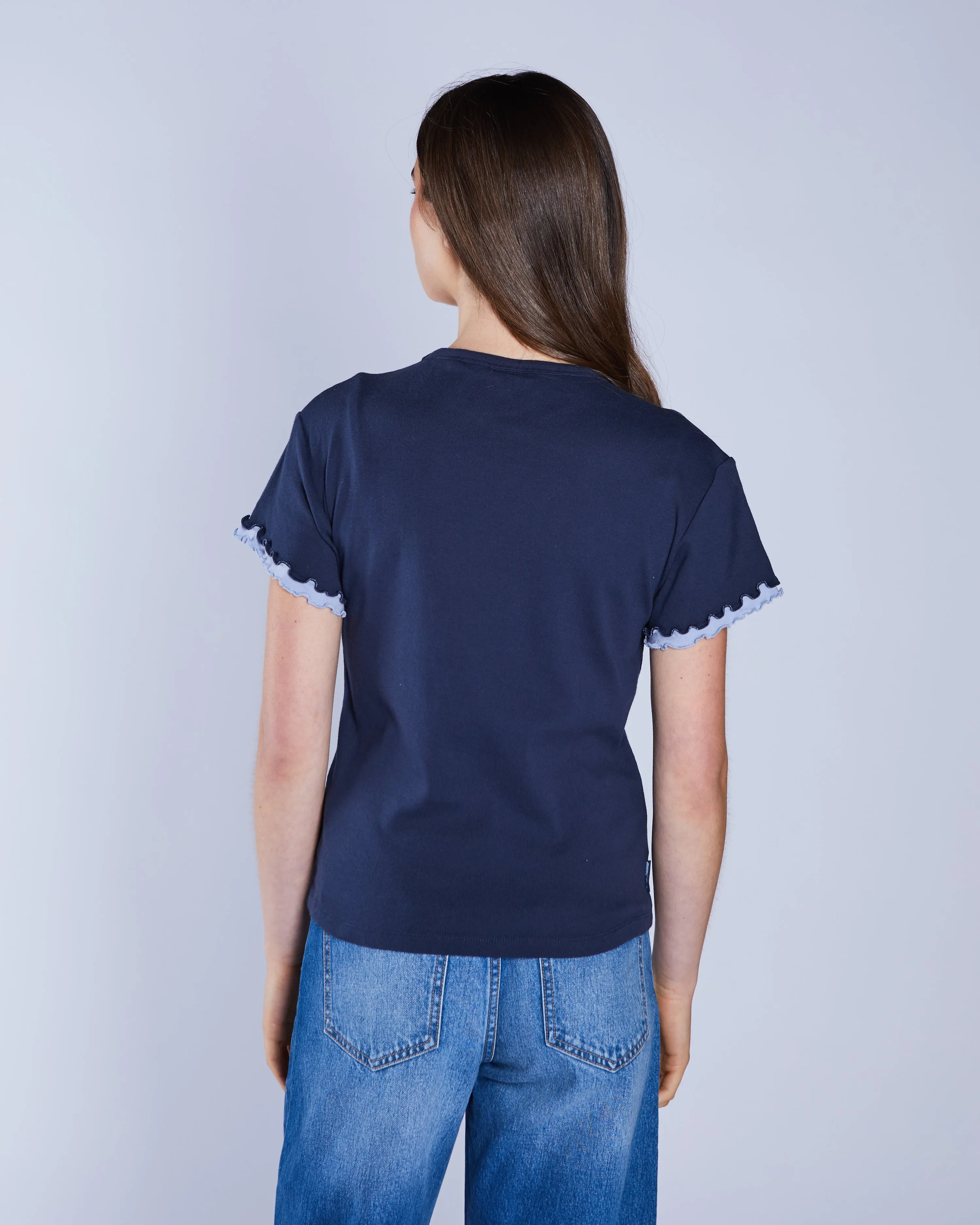 Bay Tee Navy Lake Elderly clothing Chic and Soft