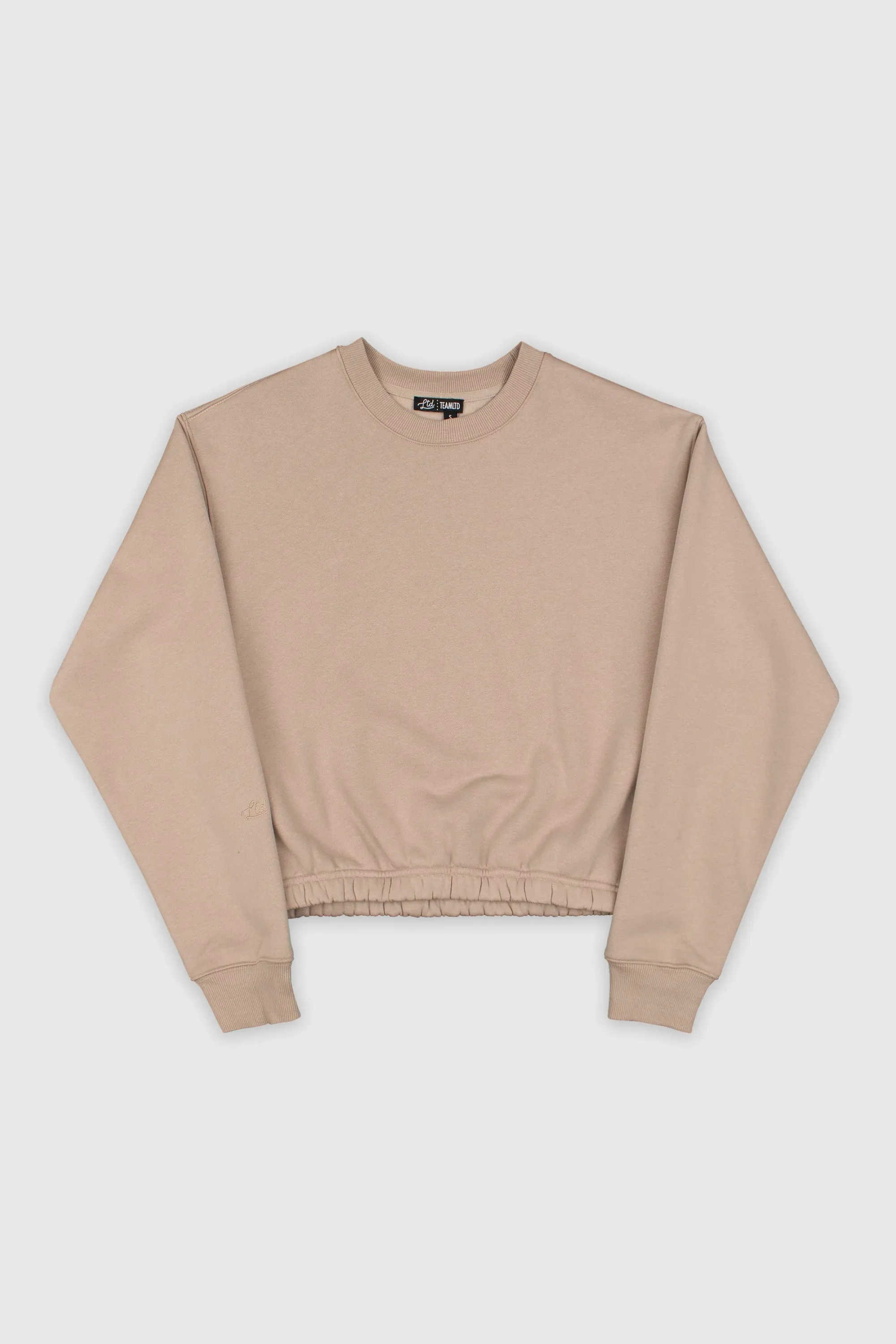 Cinch-Waist Crewneck Fitted Shape