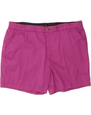 LEE Womens Riders Mid Rise Chino Shorts W40 2XL  Purple Cotton Rooftop Bar Local Favorite