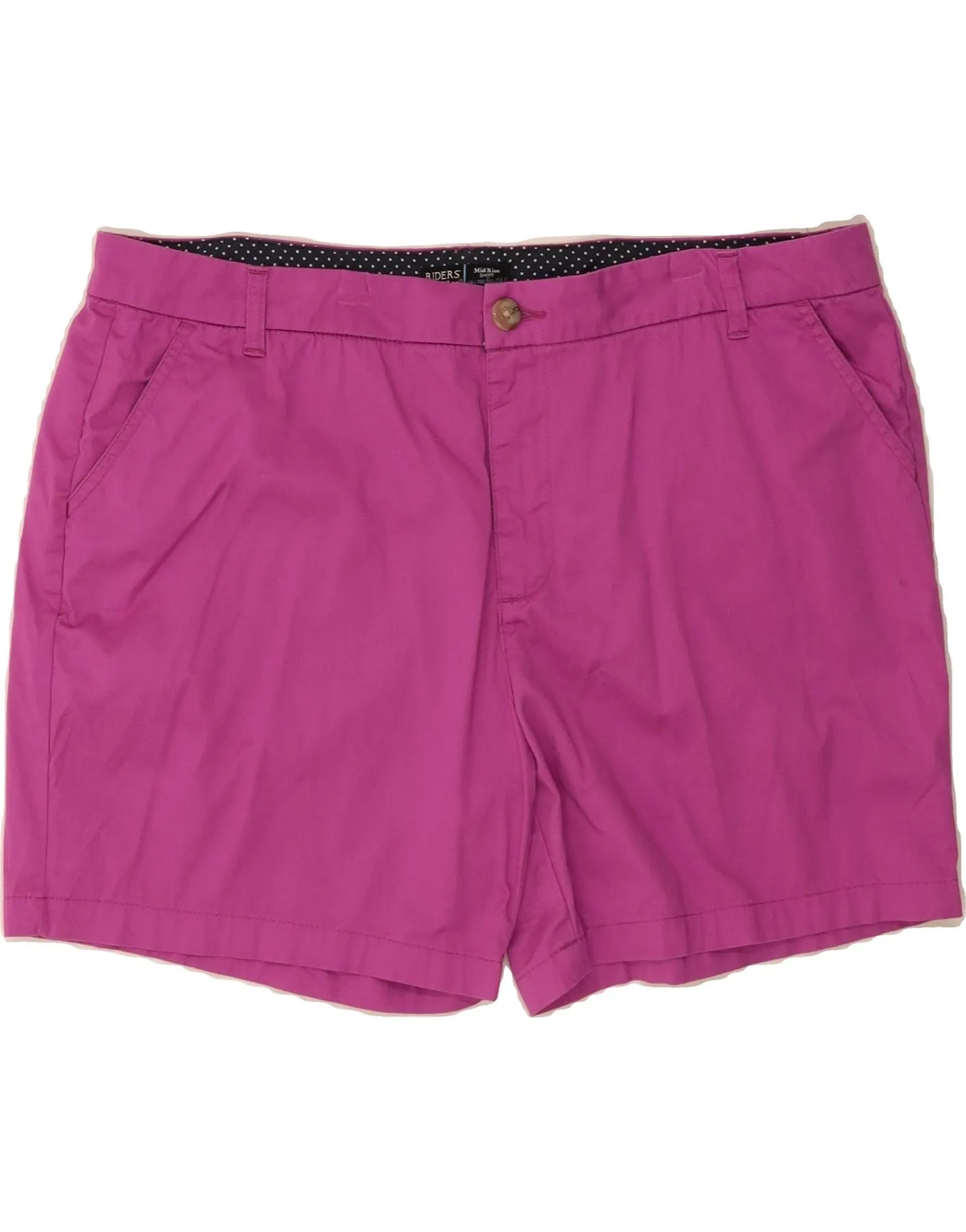 LEE Womens Riders Mid Rise Chino Shorts W40 2XL  Purple Cotton Rooftop Bar Local Favorite