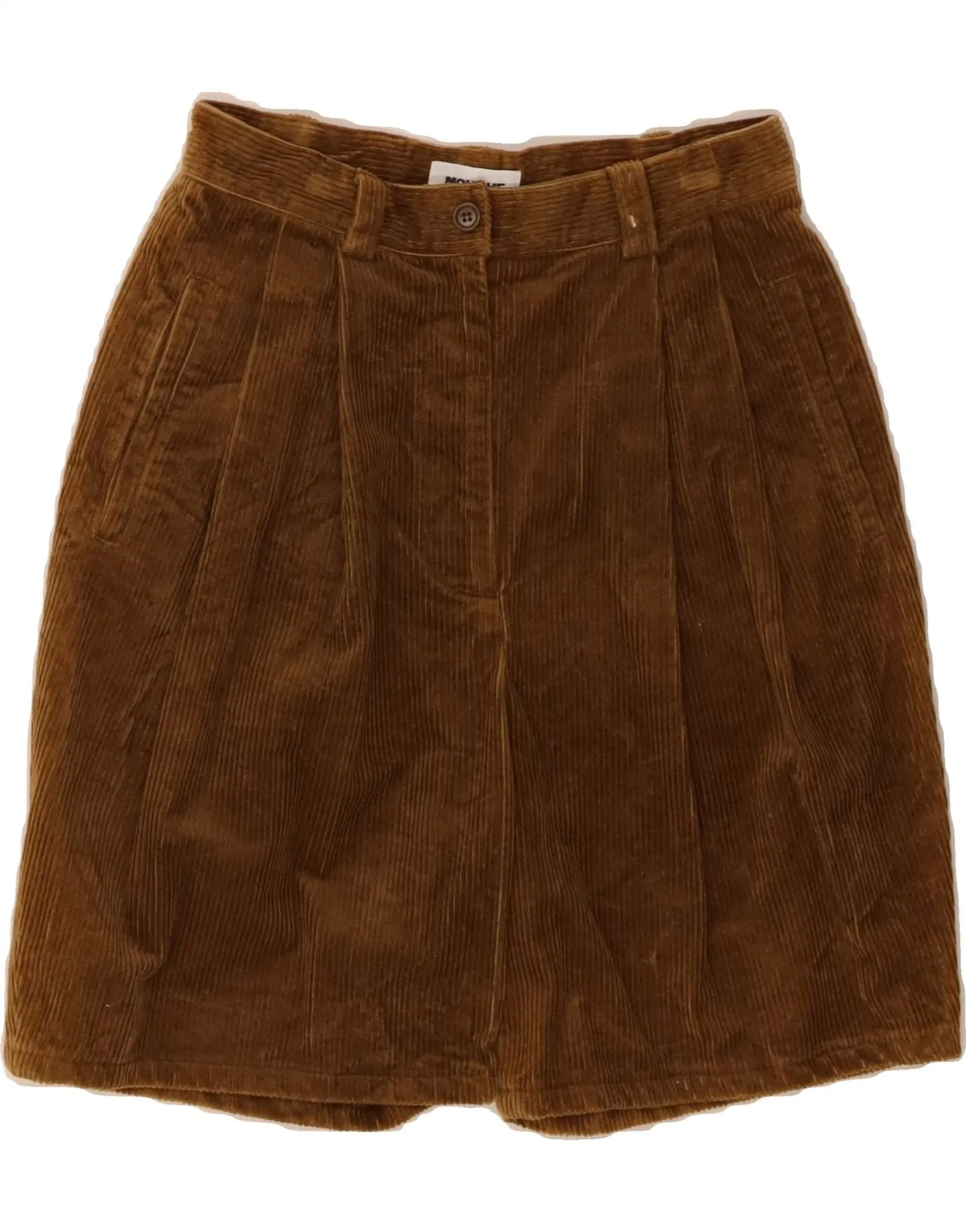 Urban Wear MOUCHE Womens High Waist Corduroy Shorts UK 12 Medium W26 Brown